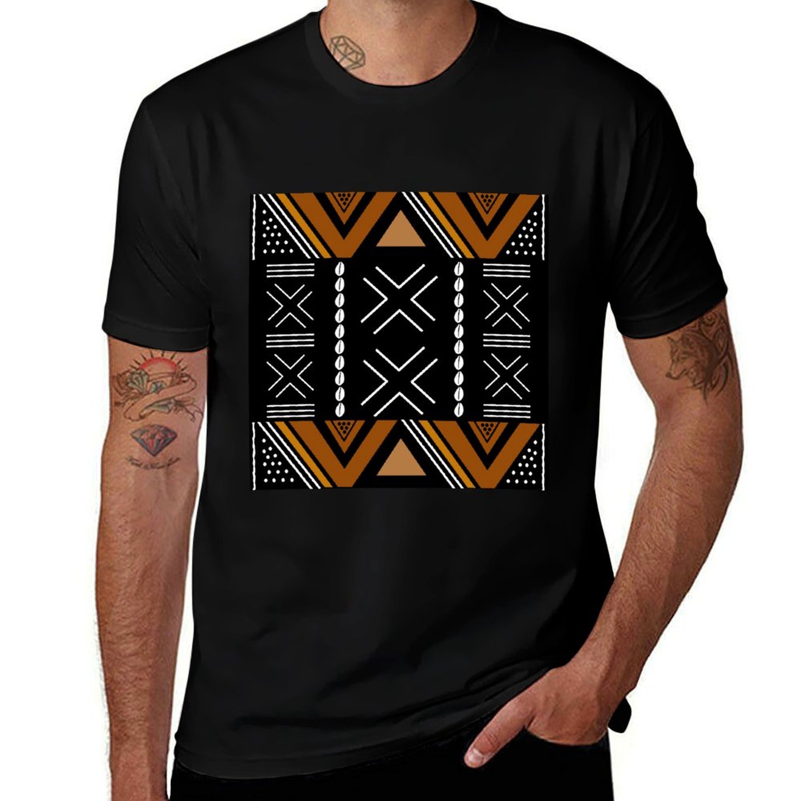 Mudcloth Print Top - Camiseta con diseño de bogolan de