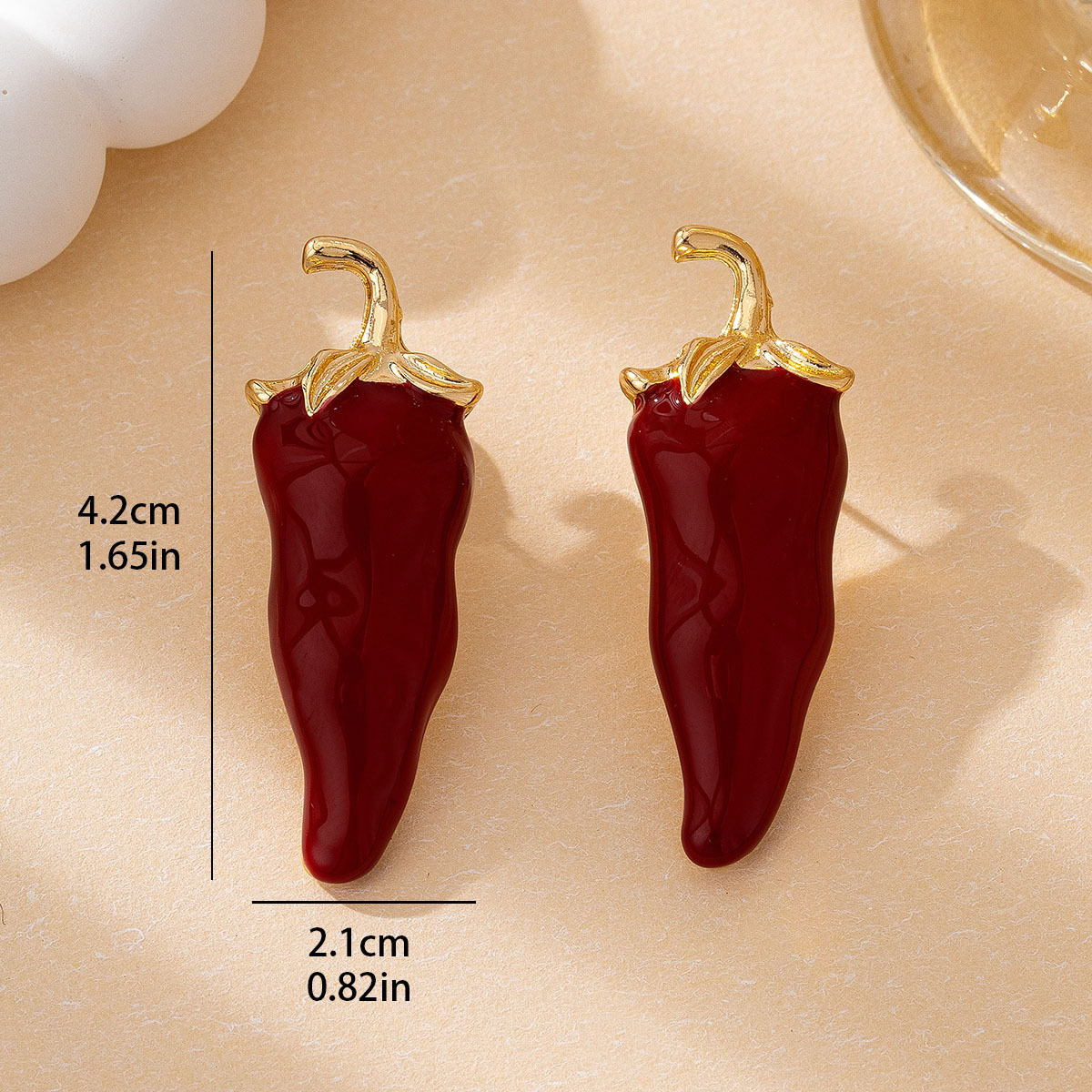 Ethnic Chic Fashion - Pendientes peculiares con pasador de Chile