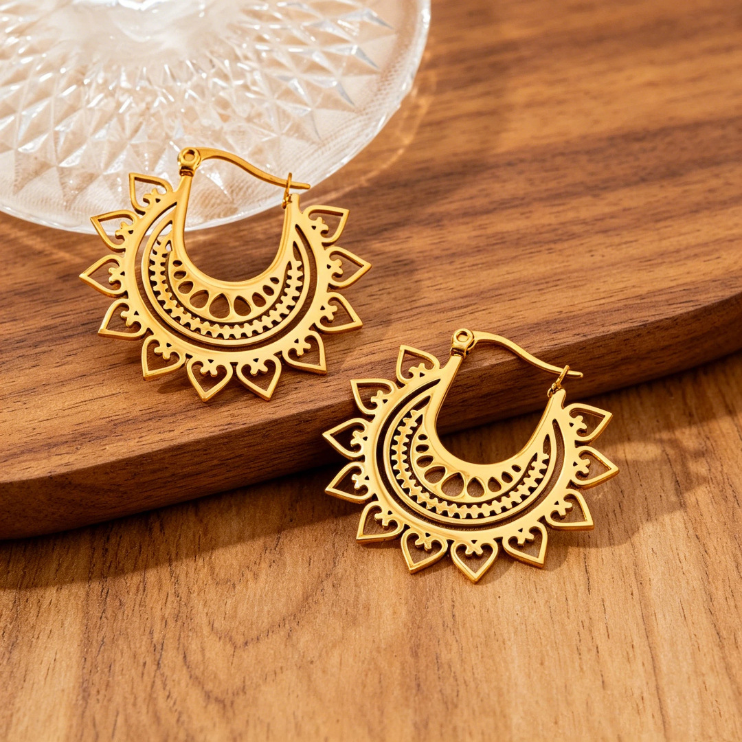 Pendientes circulares huecos d - Ethnic Fashion Trends 2026 reseña y precio