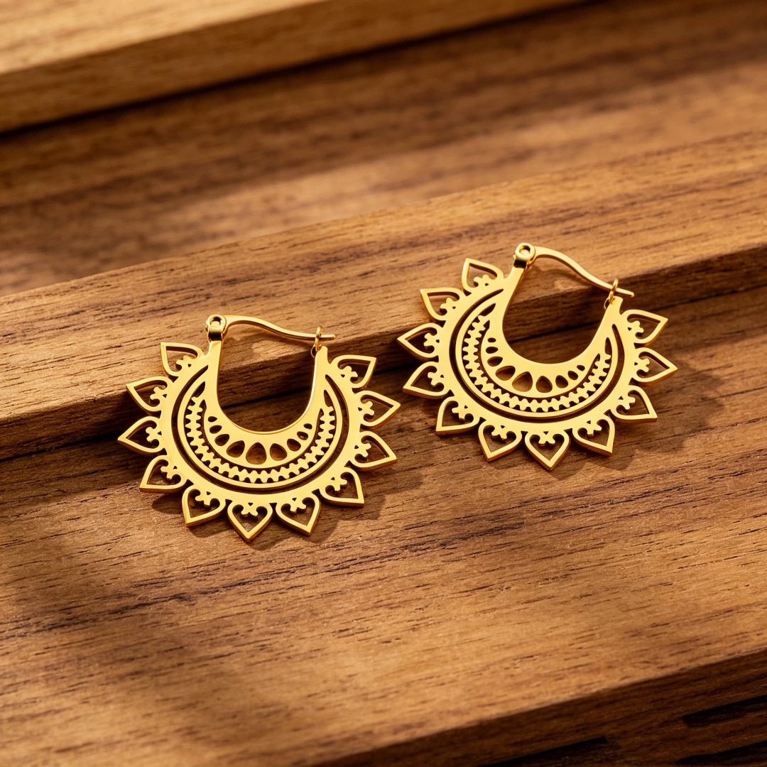 Pendientes circulares huecos d - Ethnic Fashion Trends 2026 reseña y precio
