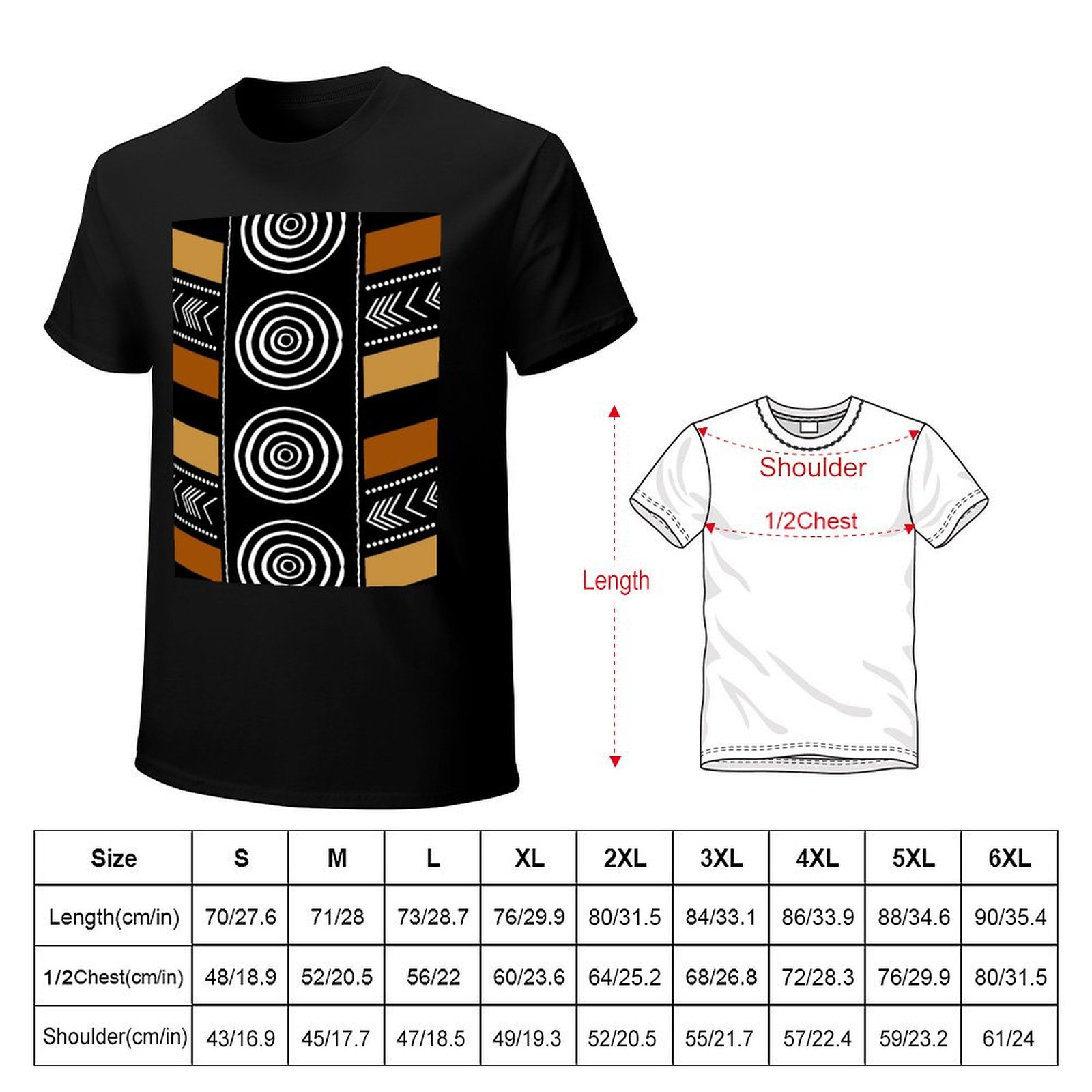 Camiseta con diseño artístico  - Mudcloth Print Top reseña y precio