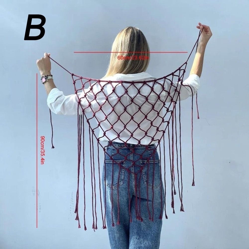 Pañuelo chal bohemio de malla  - Ethnic Fashion Design reseña y precio