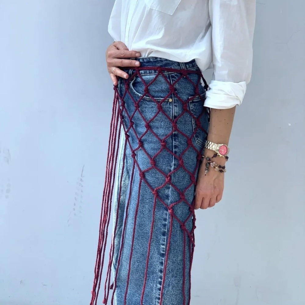 Pañuelo chal bohemio de malla  - Ethnic Fashion Design reseña y precio