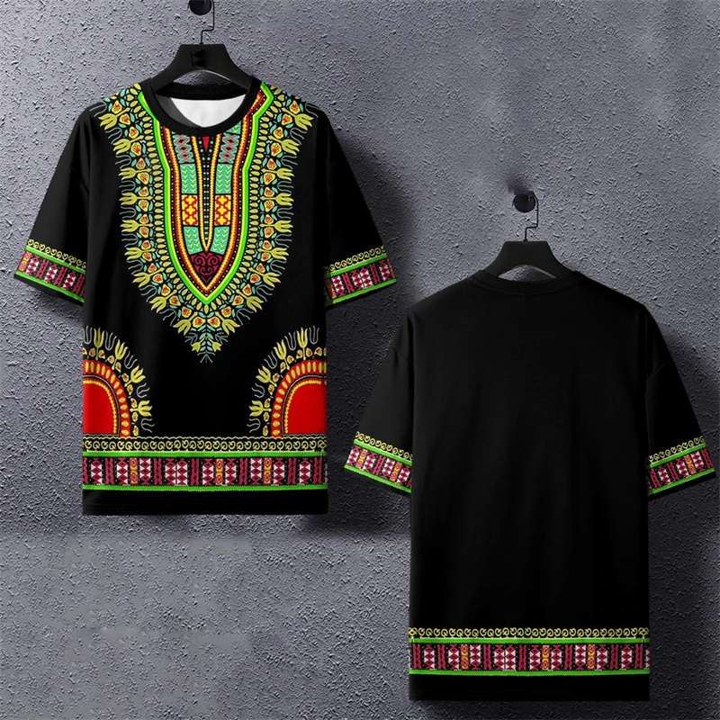 Camiseta con estampado Harajuk - Dashiki Shirt Men reseña y precio