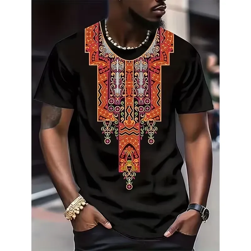 Camiseta con Estampado Étnico  - Dashiki Shirt Men reseña y precio
