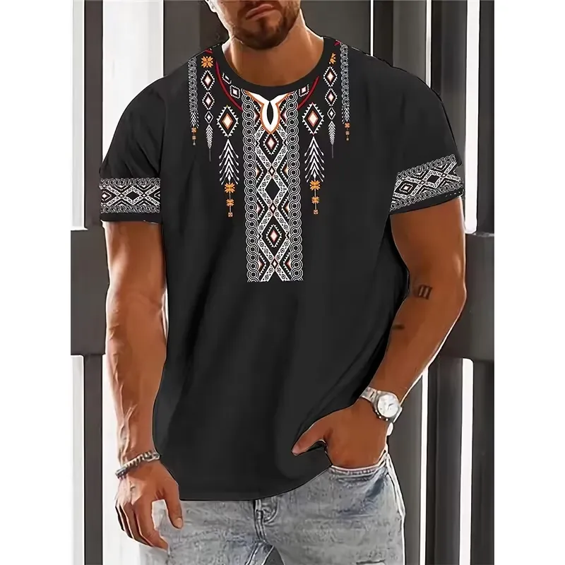 Camiseta con Estampado Étnico  - Dashiki Shirt Men reseña y precio